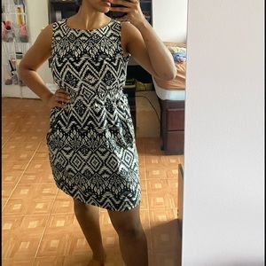 Cute Pattern Black Dress
